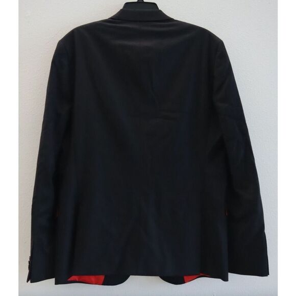 Hugo Boss Men's Sz 42R Black Notched Label Arti Slim Fit Flannel Jacket $445 - Picture 3 of 6